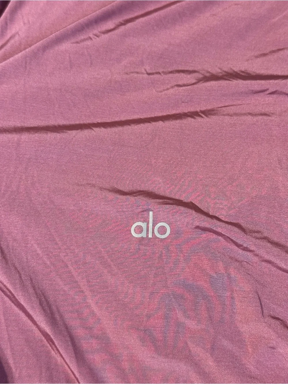 ALO Yoga Purple Ruched Drawstring Top